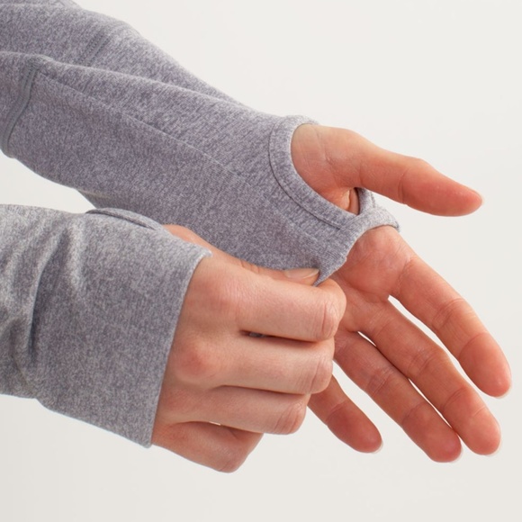 Lululemon In Stride Jacket Heathered Fossil /Blurred Blossoms White Size 6 - Picture 8 of 14